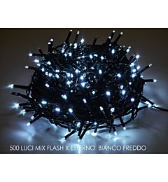 Catena Verde 500 LED Bianco Freddo Mix Flesh - Esterno 15m