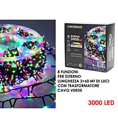 Catena Verde 3000 LED Multicolor - Esterno 60mDictrolux