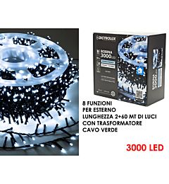 Catena Verde 3000 LED Bianco Freddo - Esterno 60mDictrolux
