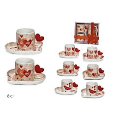Set 2 Tazzine per Caffè 8cl - San Valentino