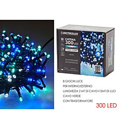 Catena Verde 300 LED Multicolor Polar - Esterno 12m