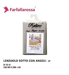 Lenzuolo Sotto con Angoli Rubino 1 Piazza - Grigio Chiaro