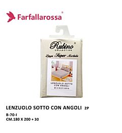 Lenzuolo Sotto con Angoli Rubino 2 Piazze - Beige