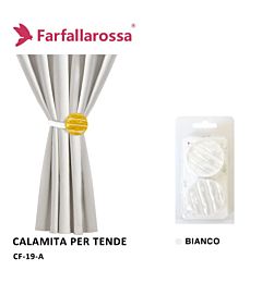 Coppia Calamita per Tende CF19 - Bianco