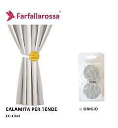 Coppia Calamita per Tende CF19 - Grigio