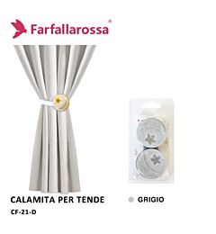 Coppia Calamita per Tende CF21 - Grigio