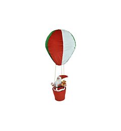 Mongolfiera con Babbo Natale 35x85cm - Verde/RossoNataluna