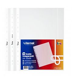 BUSTE PP FORATE A4 - BUCCIA D'ARANCIA MEDIA - 50PZ