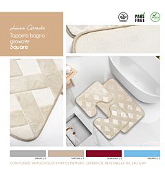 Tappeto Bagno Girowater Square - 3pz