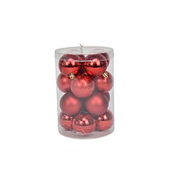 Set 16 Palline di Natale Ø6cm - RossoNataluna