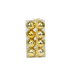 Set 16 Palline di Natale Ø8cm - Disco OroNataluna