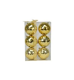 Set 6 Palline di Natale Ø10cm - Disco OroNataluna
