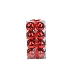 Set 16 Palline di Natale Ø7cm - Disco RossoNataluna