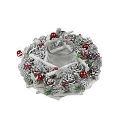 Portacandele Natalizio 1 Candela Ø20cm - InnevatoNataluna