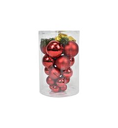 Pigna da 21 Palline Assortite - RossoNataluna