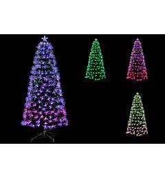 Albero Natale Verde 150cm/185LED - Fibre Ottiche MulticolorNataluna