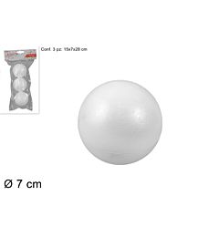 Palla in Polistirolo Ø7cm - 3pz