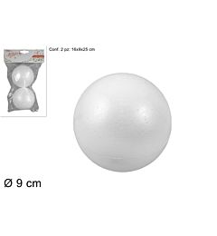 Palla in Polistirolo Ø9cm - 2pz