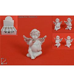 Angelo Seduto con Cuore 4cm - P858/777Due Esse