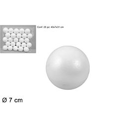 Palline Polistirolo Ø7cm - 25pzDue Esse