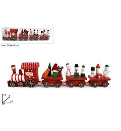 Treno Natalizio in Legno - 32CM