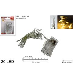 Catena 20 LED a Batteria - Luce Calda - 140cmDue Esse