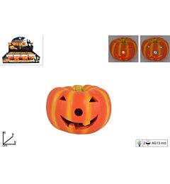 Zucca Halloween con Luce - Ø9cmDue Esse