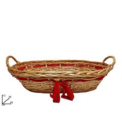 Cesta in Vimine Ovale con Ficco - 49x39cmDue Esse
