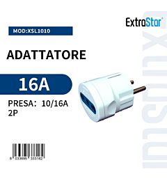 Adattatore Spina 16A 2P - 1 Presa 10/16AExtrastar