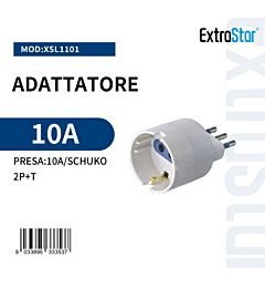 Adattatore Spina 10A 2P+T - Presa 10A/SchukoExtrastar