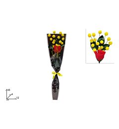 Ramo Mimosa con Rosa - 45cmDue Esse