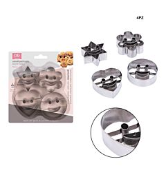 DC CASA STAMPO DOLCI ACCIAIO SMILE 7CM 4PZDc Casa