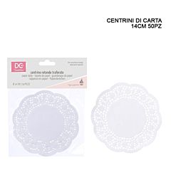 DC CASA CENTRINO CARTA TONDO 14CM 50PZ BIANCODc Casa