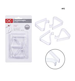 DC CASA FERMATOVAGLIA PLAST, TRASPARENTE 4X5CM 4PZDc Casa