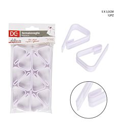 DC CASA FERMATOVAGLIA PLAST, 5X4CM 12PZ BIANCODc Casa
