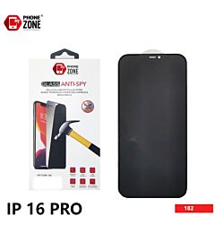 MY PHONE ZONE PELLICOLA VETRO TEMPERATO IPHONE 16 PRO ANTISPY