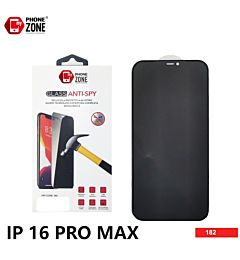 MY PHONE ZONE PELLICOLA VETRO TEMPERATO IPHONE 16 PRO MAX ANTISPY