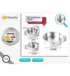 SET STAMPI PER TORTES Family