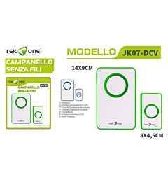CAMPANELLO SENZA FILO JK07-DC VERDETek One Tecnology