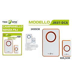 CAMPANELLO SENZA FILO JK07-DC - ARANCIONE