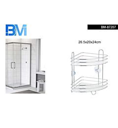 MENSOLA BAGNO 2 PIANI ANGOLARE A VENTOSABm