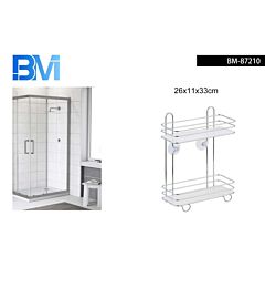MENSOLA BAGNO 2 PIANI A VENTOSABm