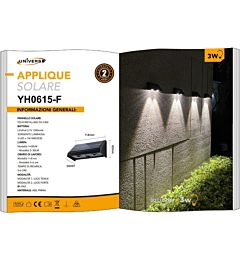APPLIQUE SOLARE YH0615 - 3W/6500K FREDDA