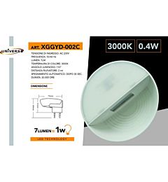 Luce Notturna con Sensore XGGYD002C - 3000K