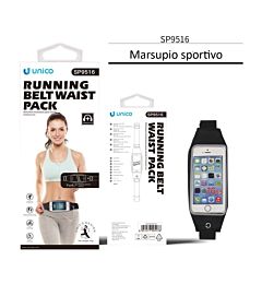 MARSUPIO SPORTIVO 6.7'' SP9516 NERO PORTA CELLULARE E ACCESSORI
