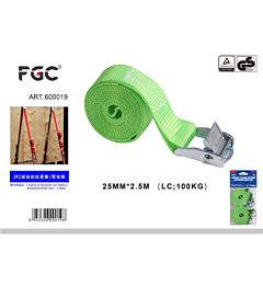 CINGHIA DI TENSIONE CON FIBBIA A PRESSIONE/VERDE FLUO 2 PZFgc