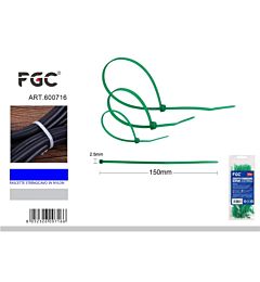 FGC Fascette Stringicavo Verdi - 2,5x150mm/60pzFgc