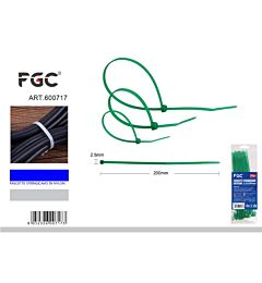 FGC Fascette Stringicavo Verdi - 2,5x200mm/50pzFgc