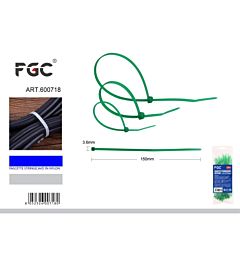 FGC Fascette Stringicavo Verdi - 3,6x150mm/40pzFgc