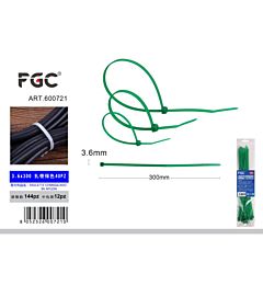 FGC Fascette Stringicavo Verdi - 3,6x300mm/40pzFgc